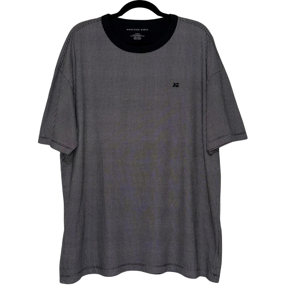 American Eagle Mens Houndstooth Drop Shoulder T-Shirt